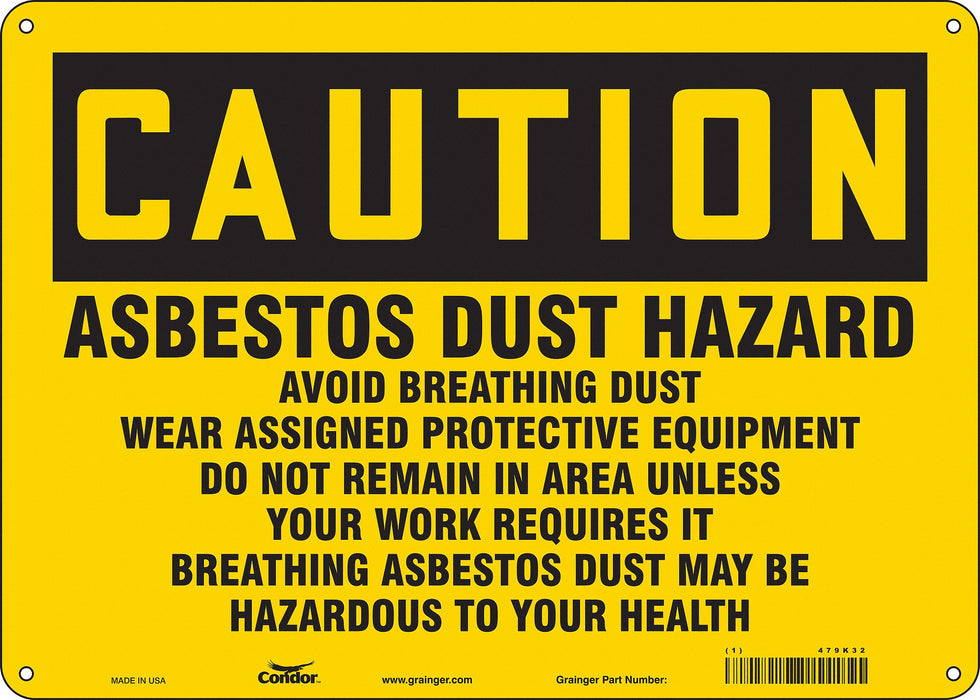 Safety Sign 10 in x 14 in Polyethylene