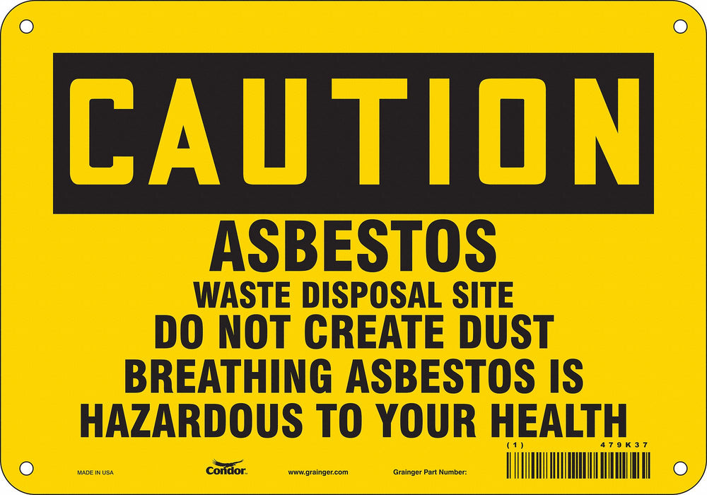 Safety Sign 7 in x 10 in Aluminum
