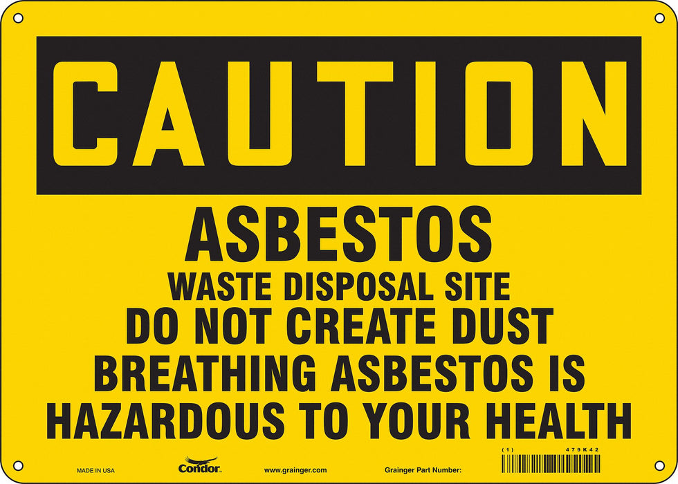 Safety Sign 10 in x 14 in Polyethylene