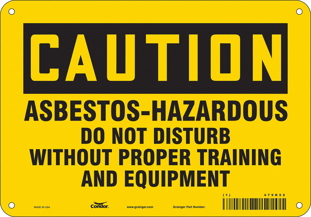 Safety Sign 7 inx10 in Polyethylene