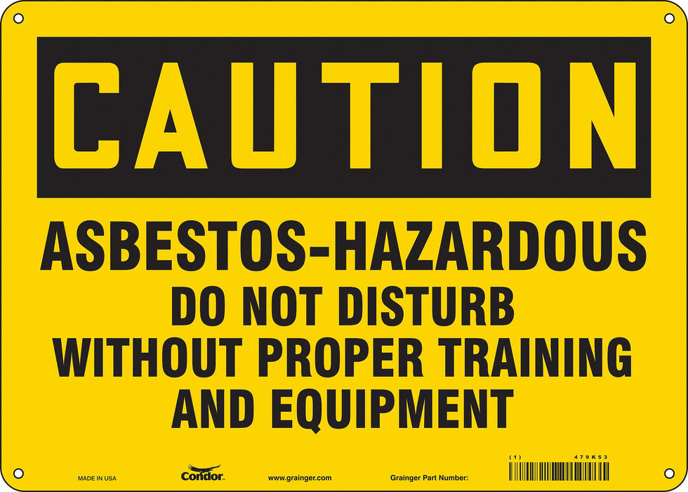 Safety Sign 10 in x 14 in Polyethylene