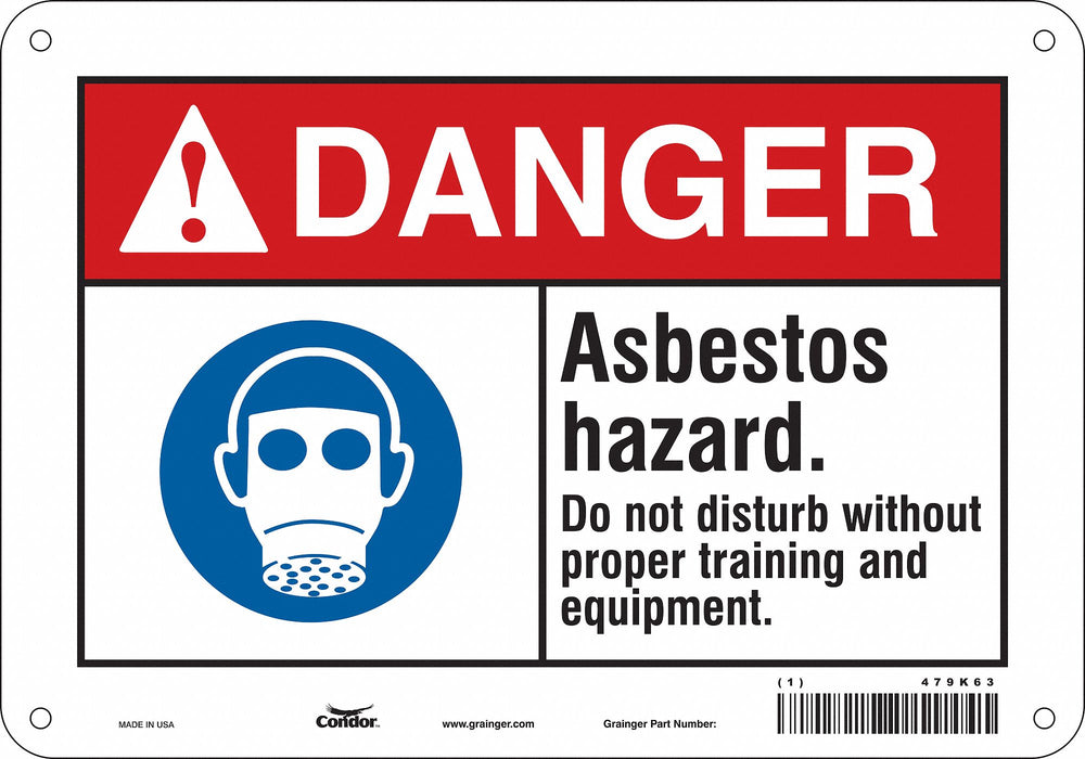 Safety Sign 7 in x 10 in Polyethylene