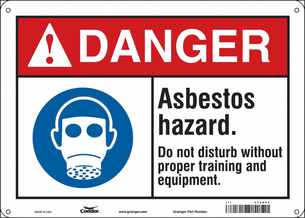 Safety Sign 10 inx14 in Polyethylene