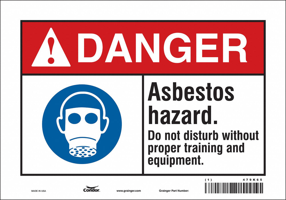 Safety Sign 7 in x 10 in Vinyl