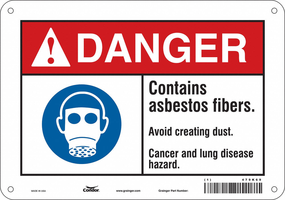 Safety Sign 7 in x 10 in Polyethylene