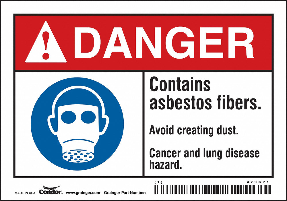Safety Sign 3 1/2 inx5 in Vinyl