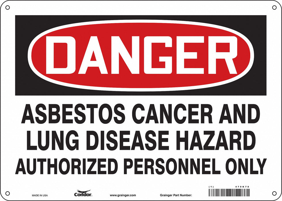 Safety Sign 10 inx14 in Polyethylene
