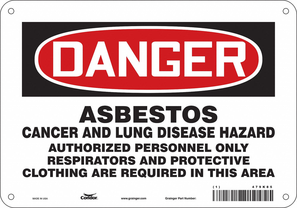Safety Sign 7 inx10 in Polyethylene