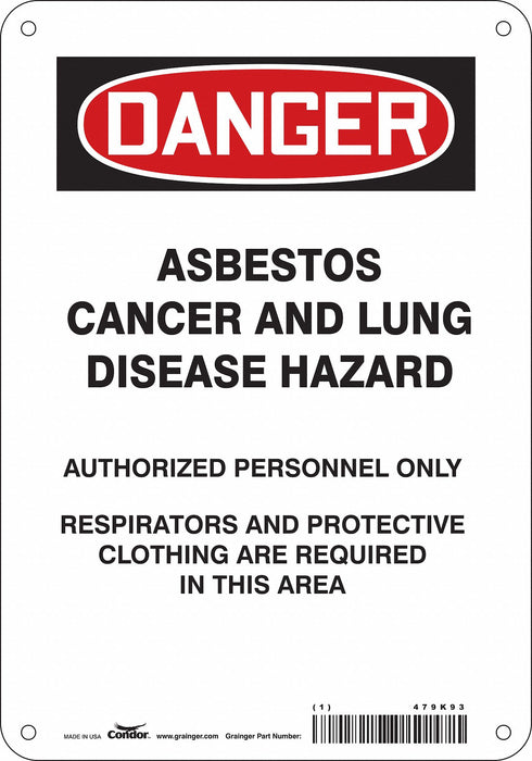 Safety Sign 10 inx7 in Polyethylene