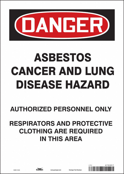 Safety Sign 14 in x 10 in Vinyl