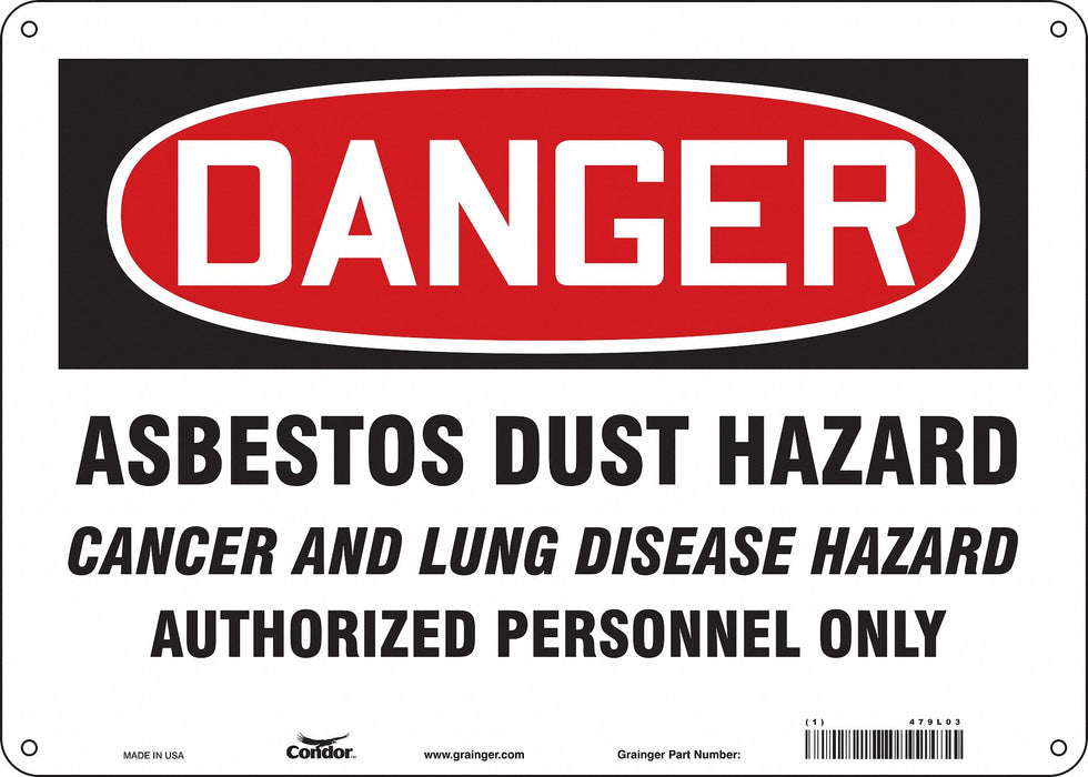 Safety Sign 10 in x 14 in Polyethylene