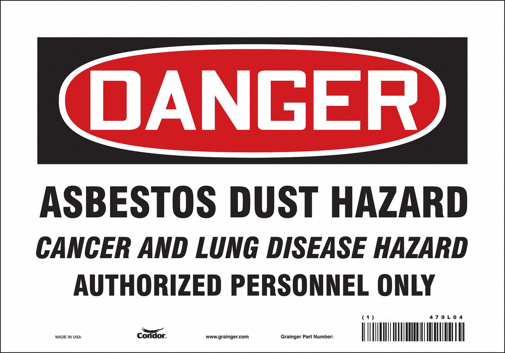 Safety Sign 7 in x 10 in Vinyl