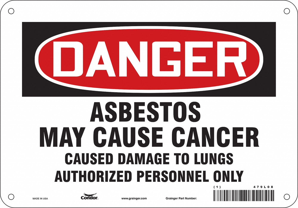 Safety Sign 7 inx10 in Polyethylene