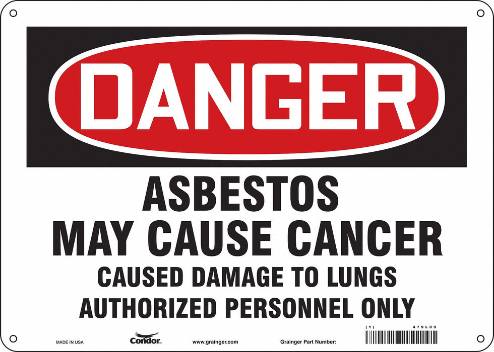 Safety Sign 10 inx14 in Polyethylene