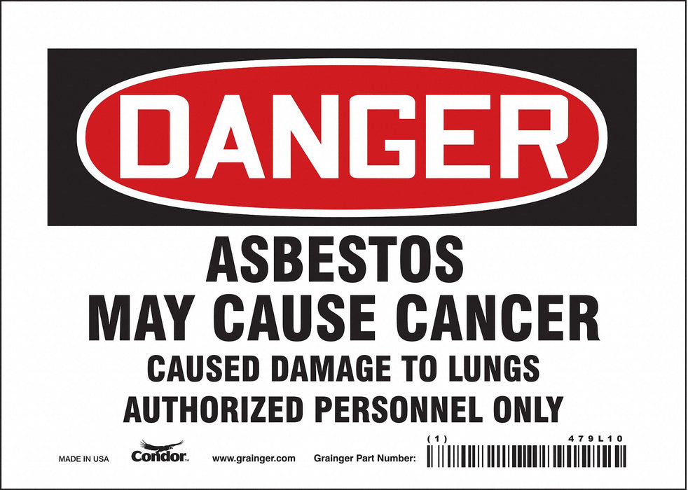 Safety Sign 5 inx7 in Vinyl