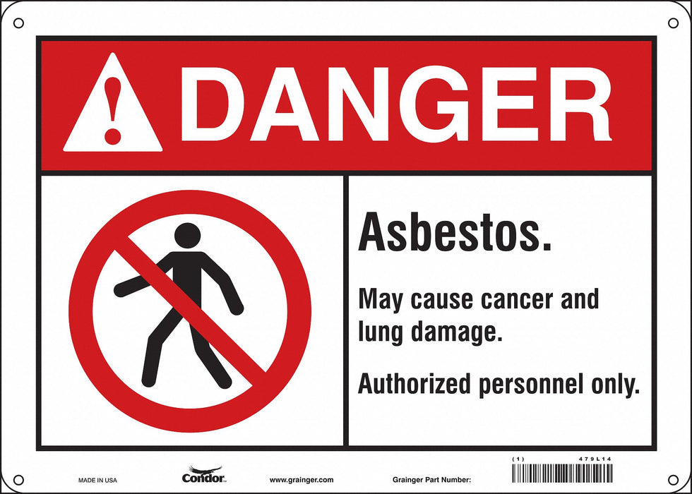 Safety Sign 10 in x 14 in Aluminum