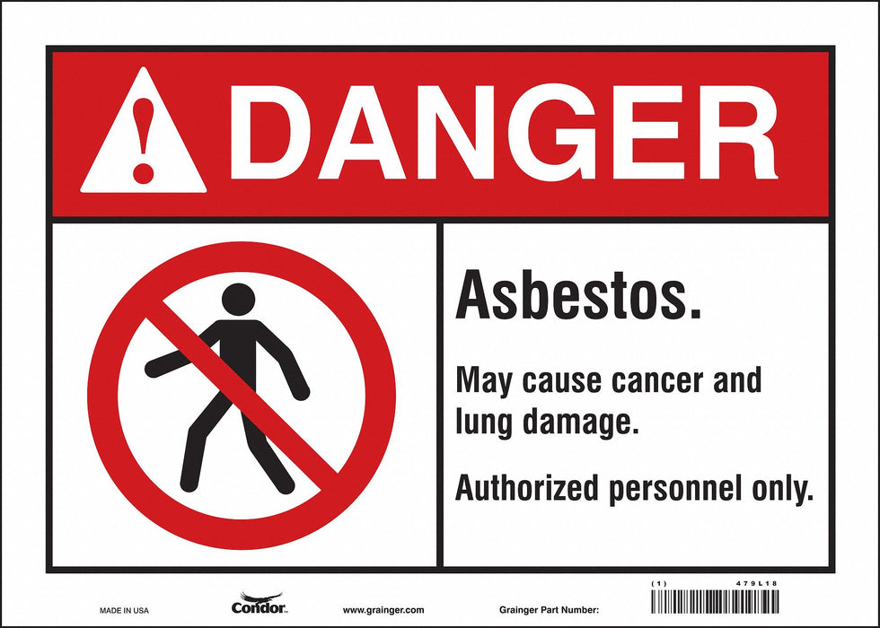 Safety Sign 10 in x 14 in Vinyl