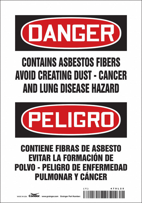 Safety Sign 10 inx7 in Vinyl
