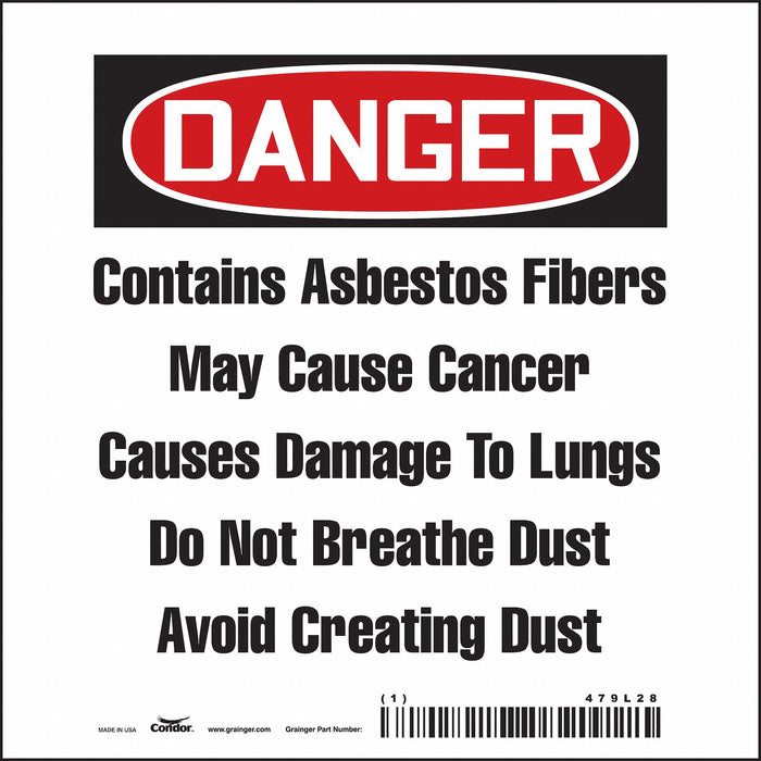 Safety Sign 4 inx4 in Vinyl PK100