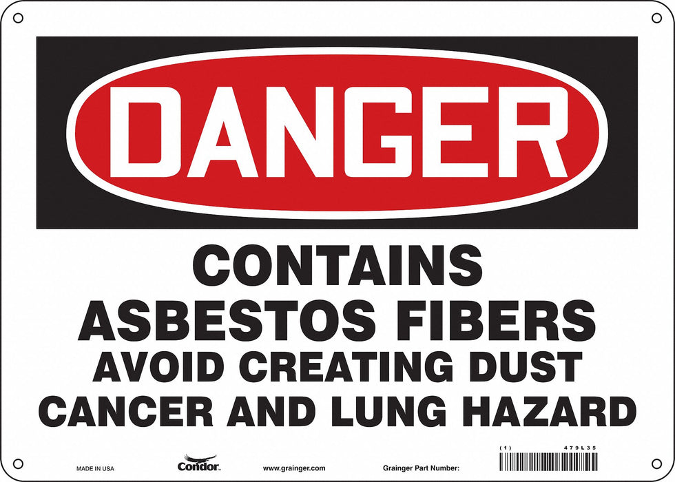 Safety Sign 10 inx14 in Polyethylene