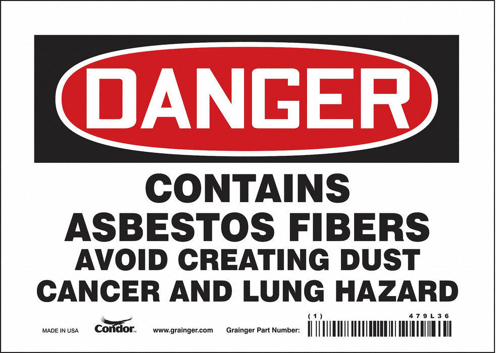 Safety Sign 5 inx7 in Vinyl