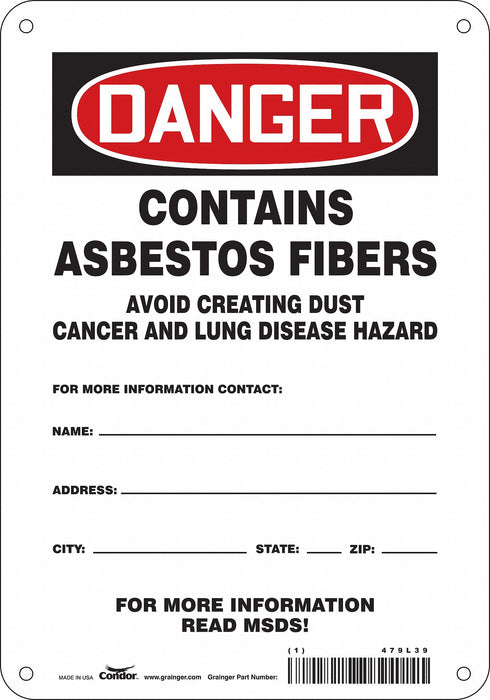Safety Sign 10 inx7 in Aluminum