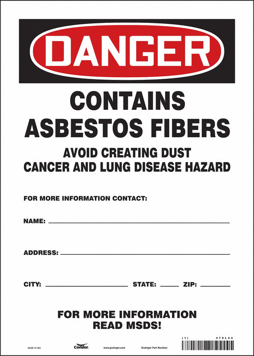 Safety Sign 14 in x 10 in Vinyl