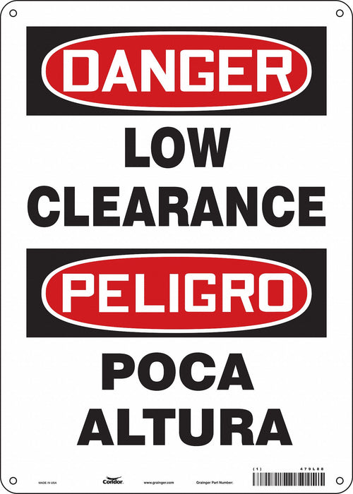 Safety Sign 14 in x 10 in Polyethylene