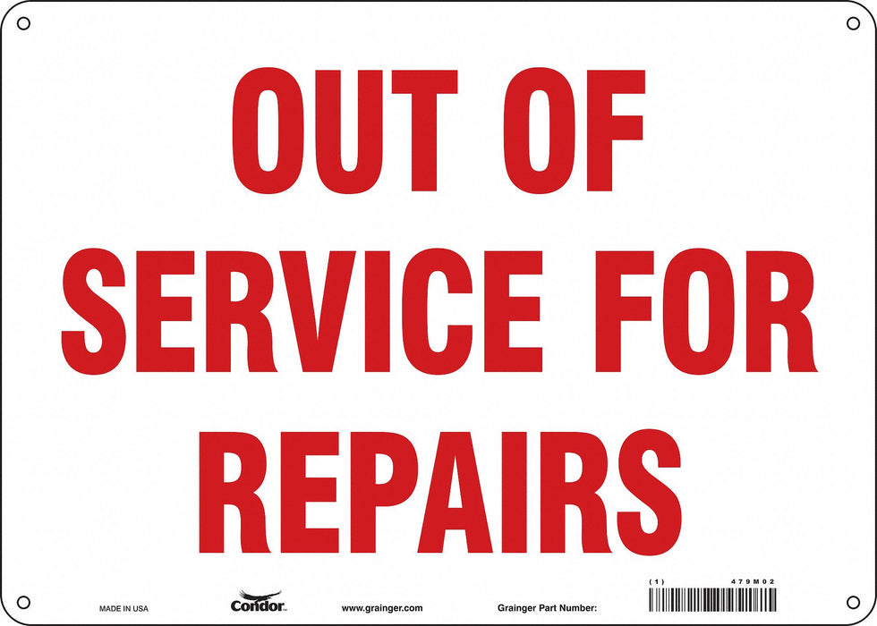 Safety Sign 10 inx14 in Polyethylene