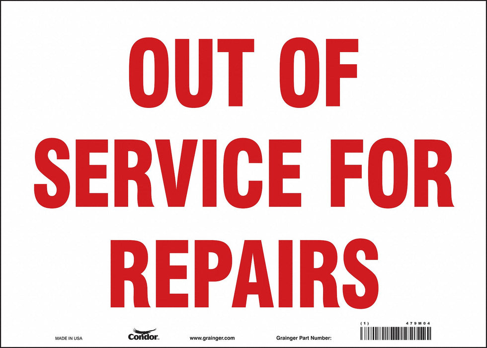 Safety Sign 10 inx14 in Vinyl