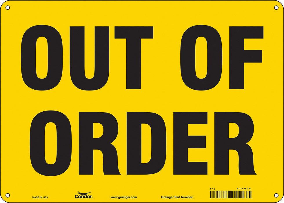 Safety Sign 10 inx14 in Aluminum