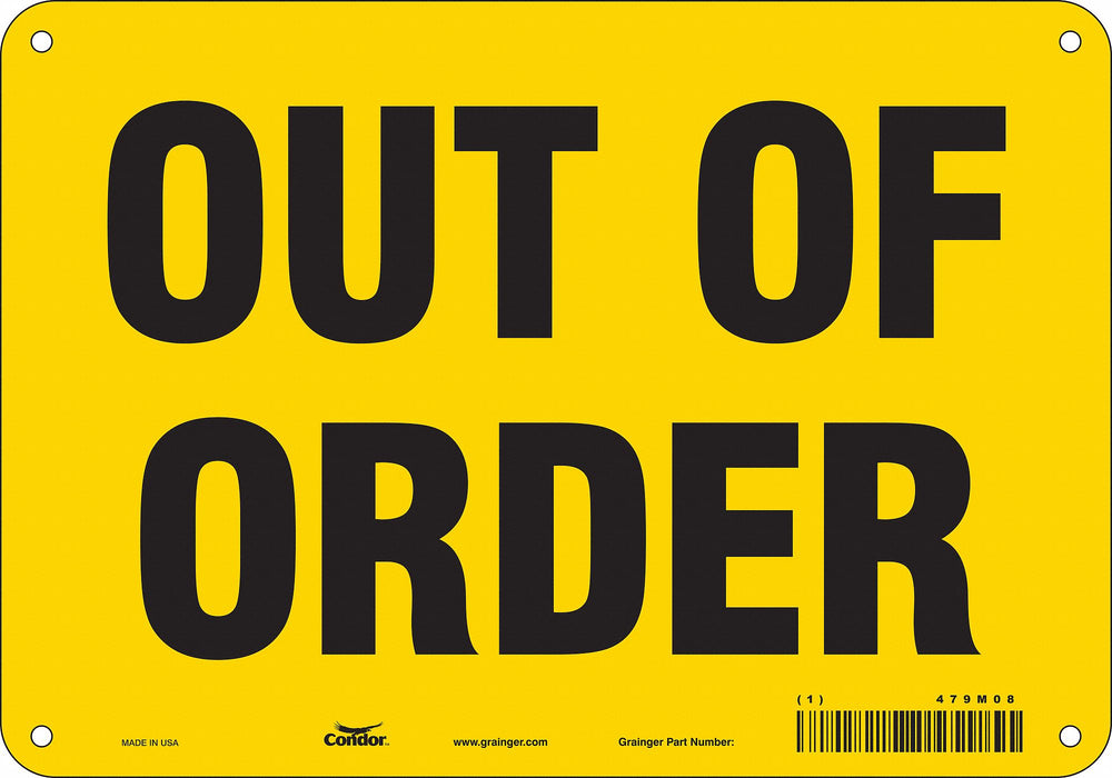 Safety Sign 7 inx10 in Polyethylene