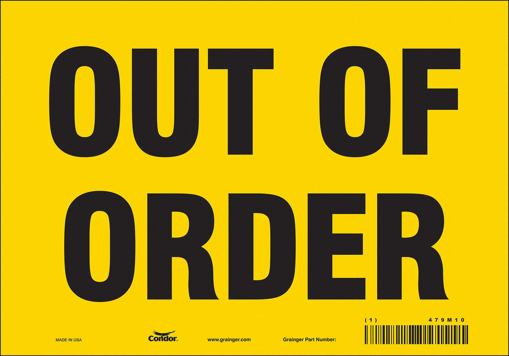 Safety Sign 7 inx10 in Vinyl