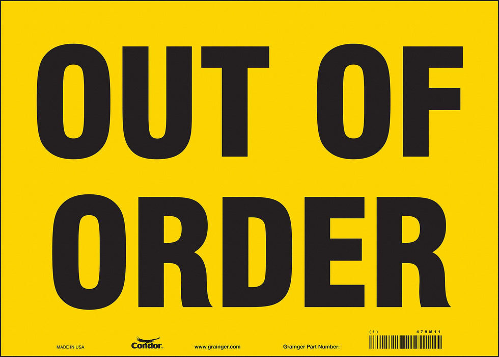 Safety Sign 10 inx14 in Vinyl