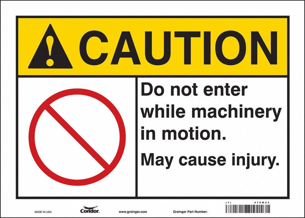 Safety Sign 10 in x 14 in Vinyl