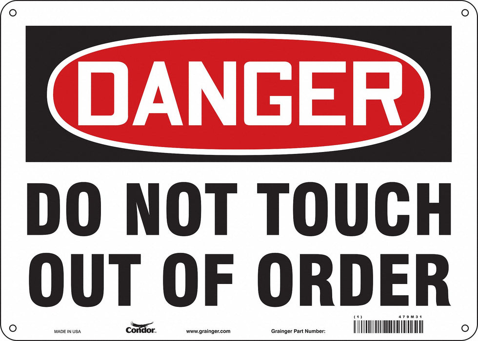 Safety Sign 10 inx14 in Aluminum