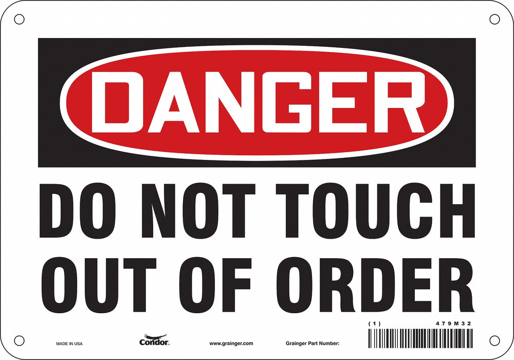 Safety Sign 7 inx10 in Polyethylene