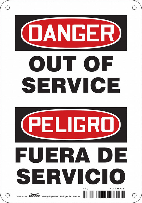 Safety Sign 10 inx7 in Aluminum