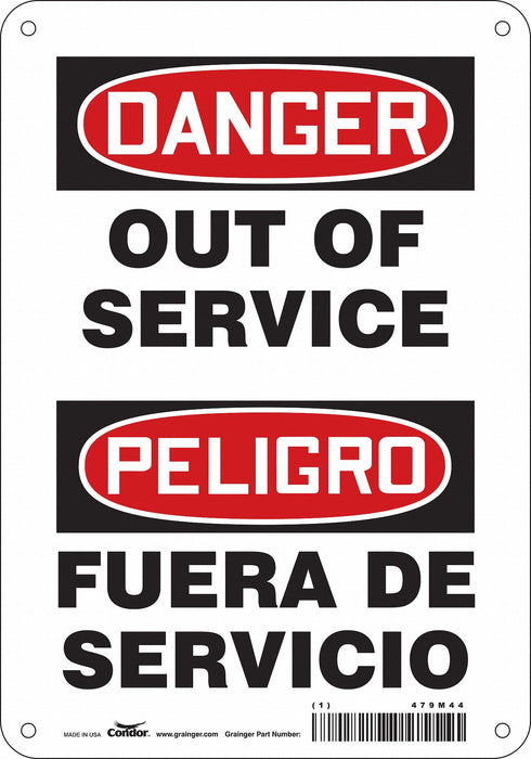 Safety Sign 10 inx7 in Polyethylene