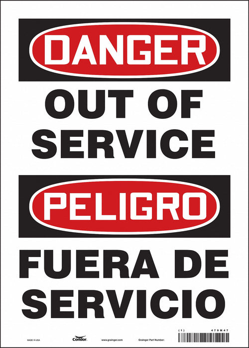 Safety Sign 14 in x 10 in Vinyl