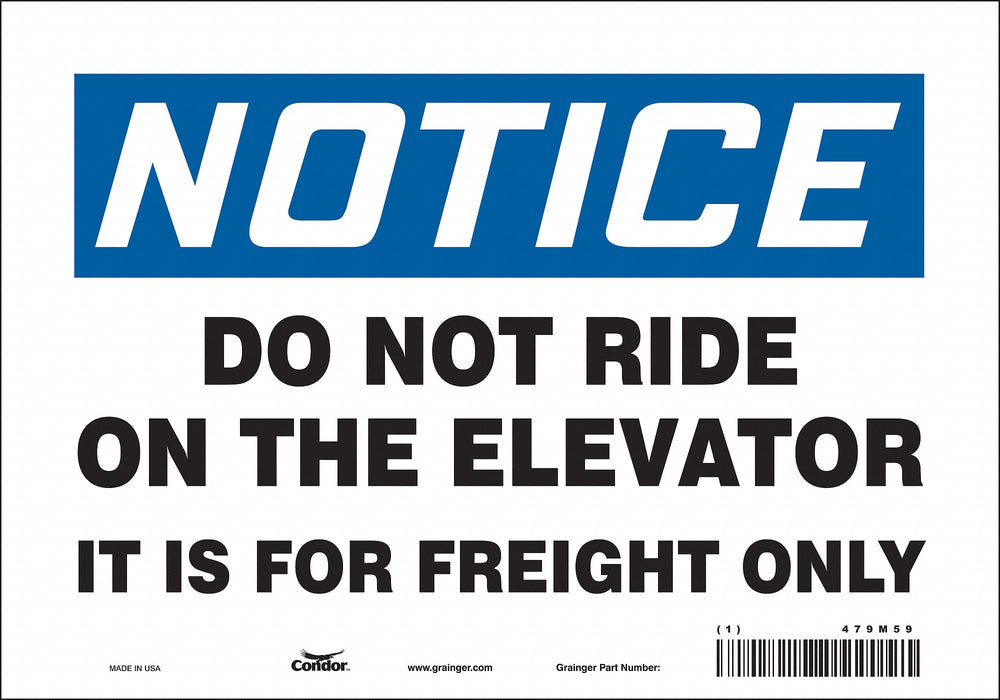 Safety Sign 7 in x 10 in Vinyl