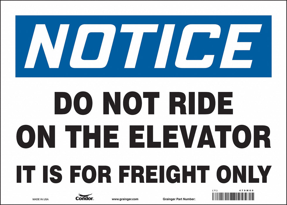 Safety Sign 10 in x 14 in Vinyl