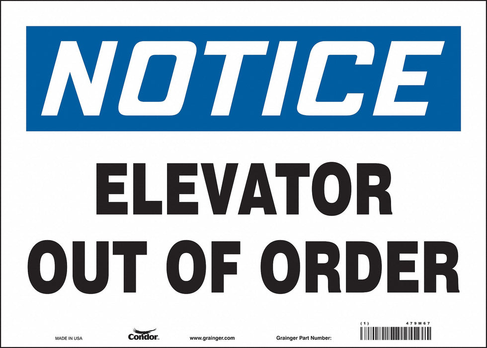 J9185 Safety Sign 10 inx14 in Vinyl