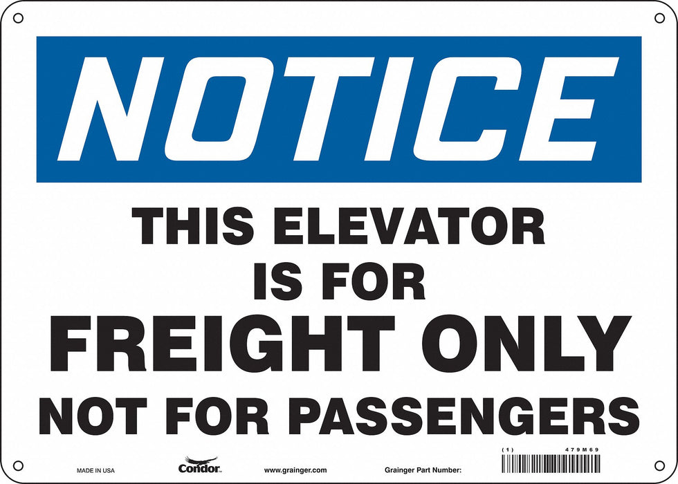 Safety Sign 10 inx14 in Aluminum