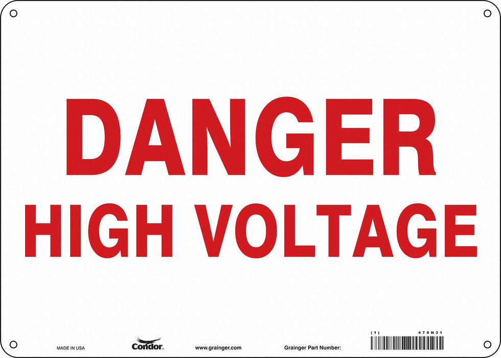 Safety Sign 10 inx14 in Aluminum