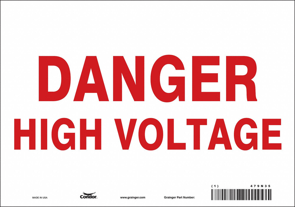 Safety Sign 7 inx10 in Vinyl