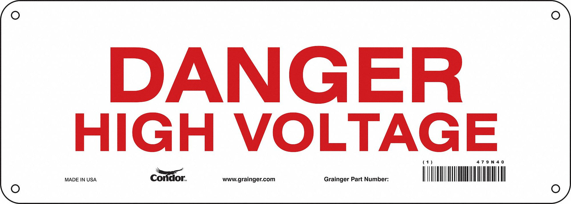 Safety Sign 5 in x 14 in Vinyl
