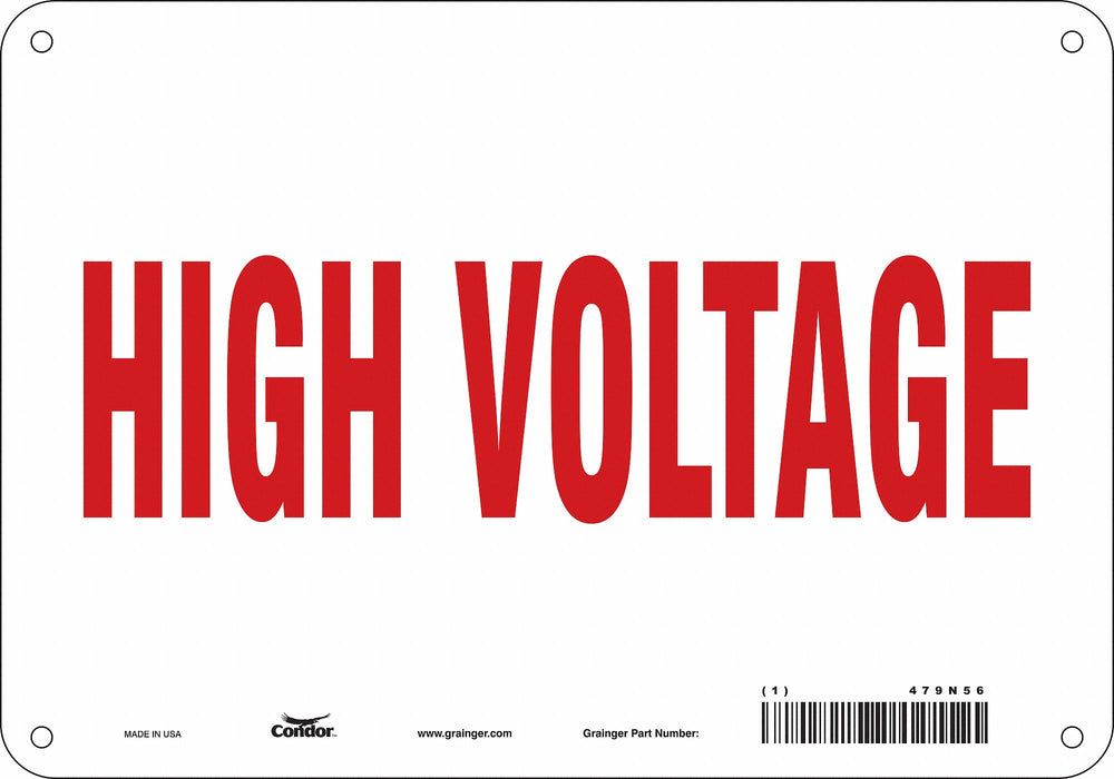 Safety Sign 7 in x 10 in Polyethylene