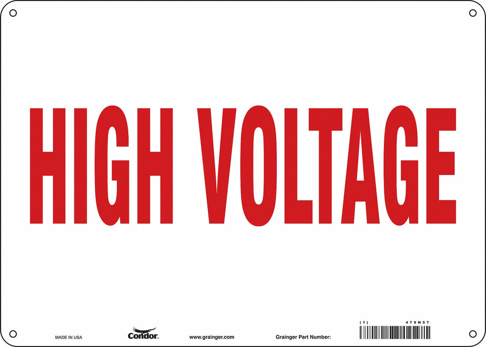 Safety Sign 10 in x 14 in Polyethylene