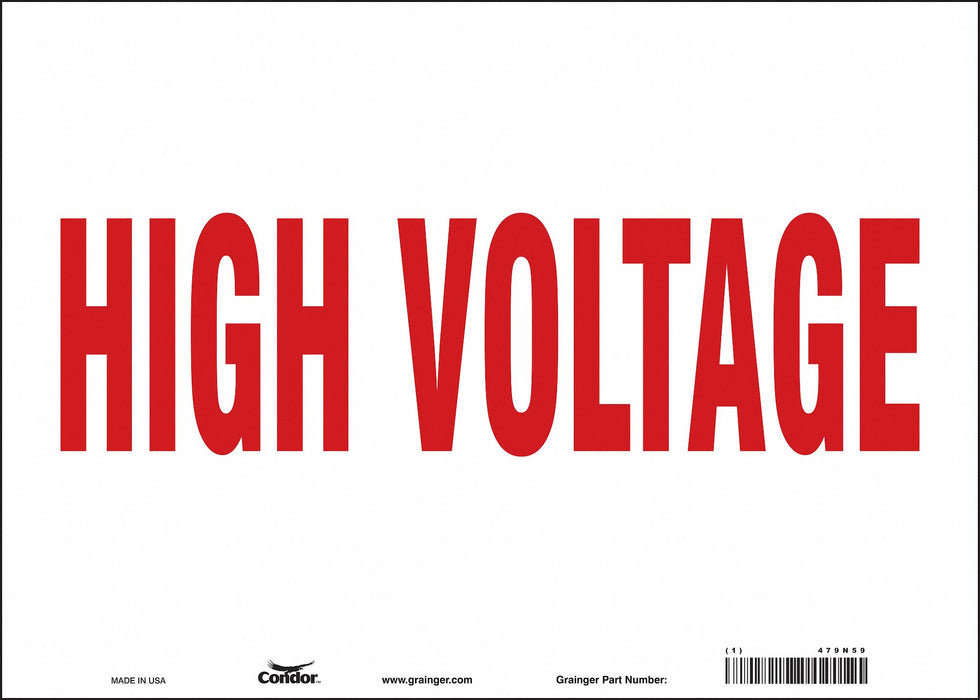 Safety Sign 10 in x 14 in Vinyl